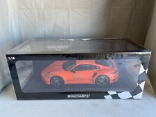 1/18 MINICHAMPS 2021 PORSCHE 911 TURBO S #20 WITH SPORT DESIGN ORANGE NICE