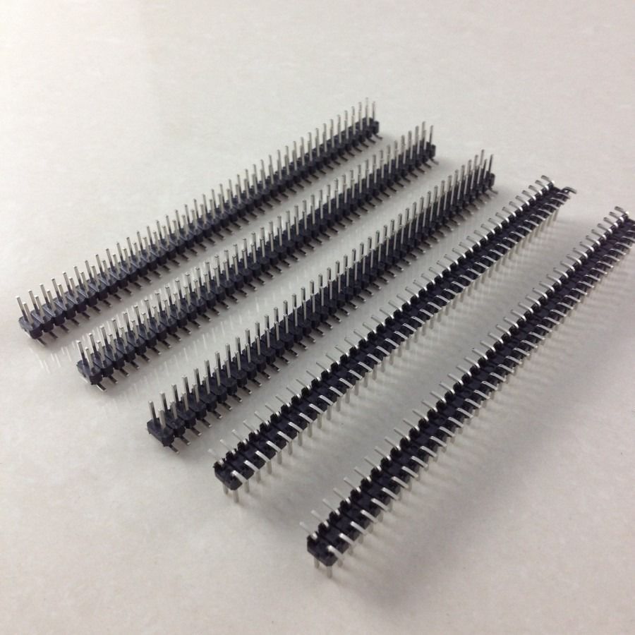 Sourcing Map 50pcs Seule Rangée Droite 40 Pin 2.54mm Pas De Vis