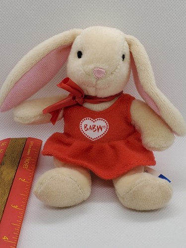 Build A Bear McDonalds Bunny Rabbit Plush 4" Pawlette Coufur Red Dress 2006 Nice