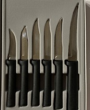RADA CUTLERY G252 ALL STAR PARING KNIVES SET BLACK HANDLES made in USA