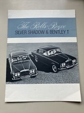Brochure Of Rolls Royce Silver Shadow And Bentley T