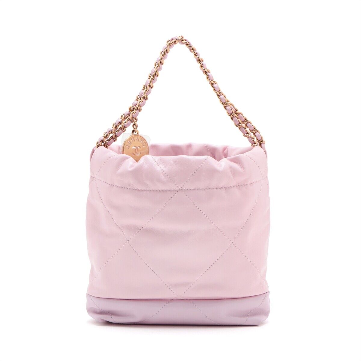 Chanel Chanel 22 Mini shiny calfskin Chain Shoulder Bag Pink Chanel Chanel 22 Mini shiny calfskin Chain Shoulder Bag Pink
