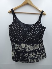 Ladies Beth Terrell black lined sleeveless top size XS