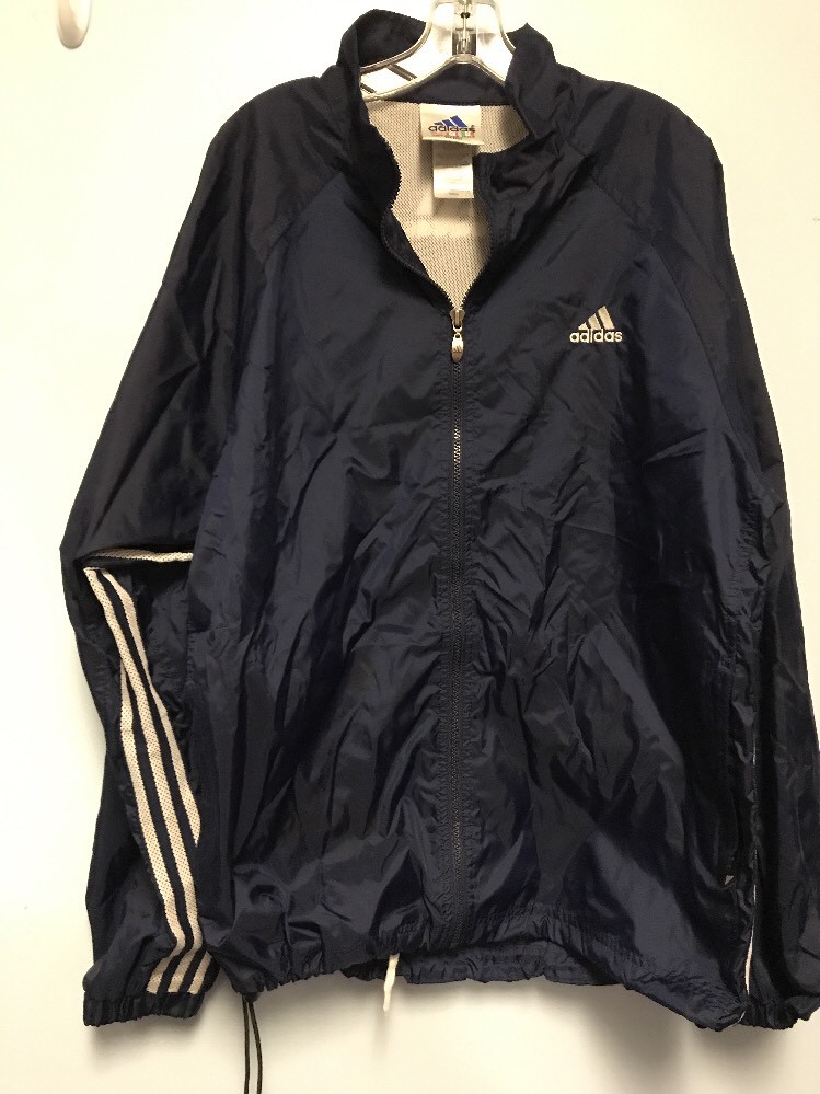 adidas　アディダス ナイロンジャケット　濃紺　大きめXXXL　ジャンバ― 00s adidas ナイロンジャケット バックデカロゴ 紺 XL A678中綿 - メルカリ
