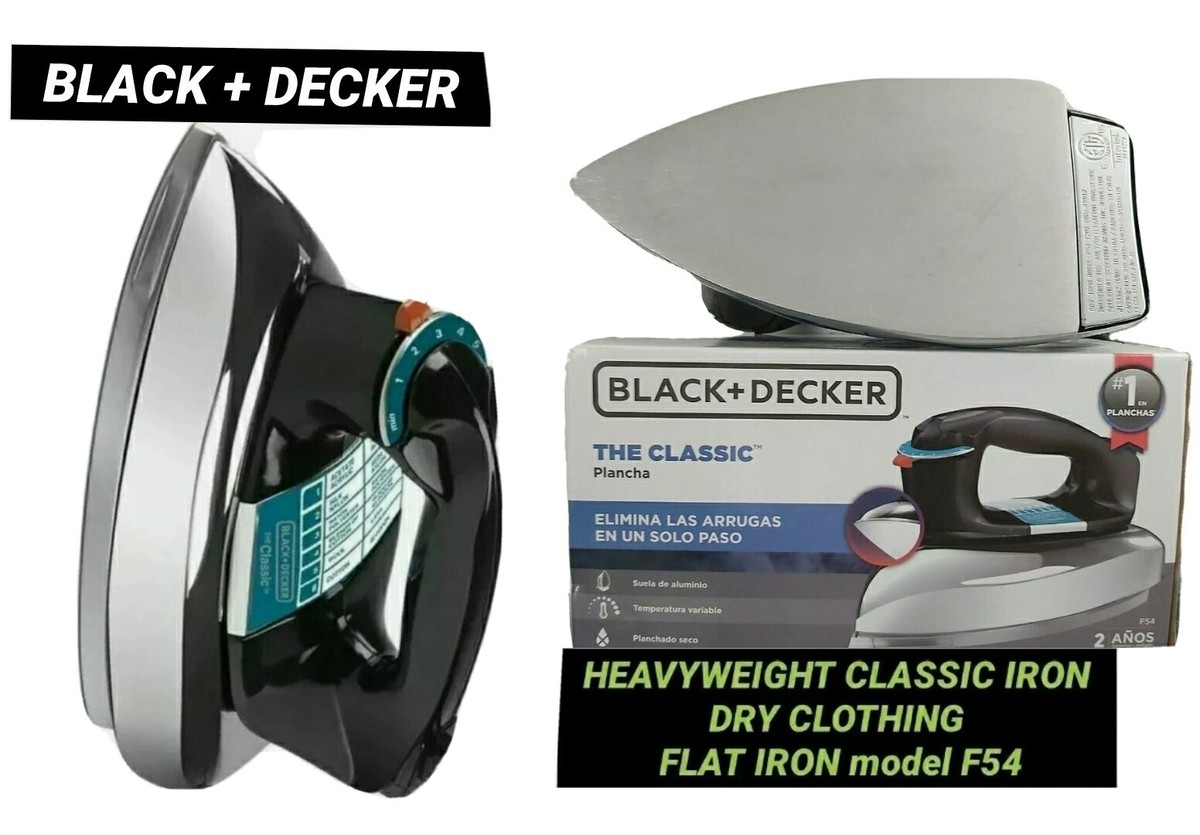 BLACK + DECKER CLASSIC DRY IRON CLOTHING FLAT IRON model F54 BLACK + DECKER CLASSIC DRY IRON CLOTHING FLAT IRON model F54