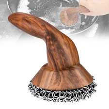 Iron Cast Cleaner, Stainless Steel Chainmail Scrubber for Skillet Grill Pan