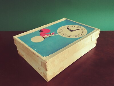 Scarce 1960s CCCP USSR Tin MOCKBA Fairytale Clock House Tinplate w