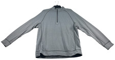 Tommy Bahama Sweater Mens size Large Gray Reversible 1/4 zip Casual Long Sleeve