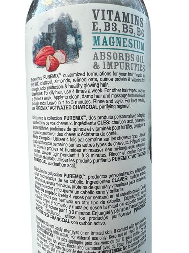 Rusk Puremix Activated Charcoal Conditioner Purifying All Hair Types 12oz New - Picture 4 of 5