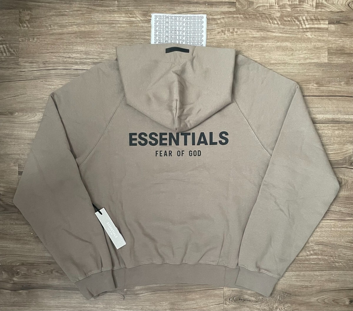 NEW Fear of God Essentials Hoodie Taupe SS21 Size XS,S,M,L FREE