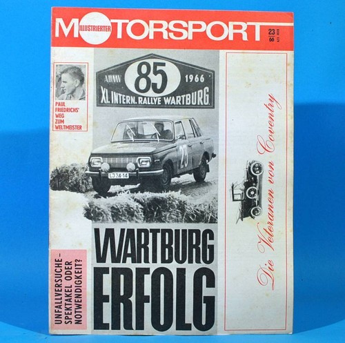 DDR IMS 23 1966 Illustrierter Motorsport Opel Rekord Unfälle Coventry Wartburg N
