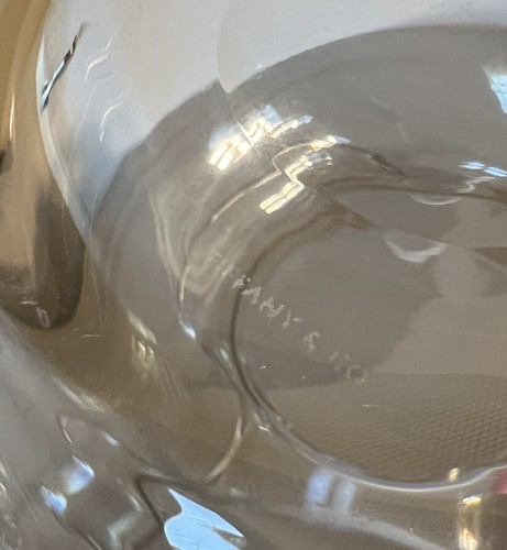 Vintage Tiffany & Co. mundgeblasen geformtes Glas gekräuselt Wasserkrug Krug - Bild 6 von 7