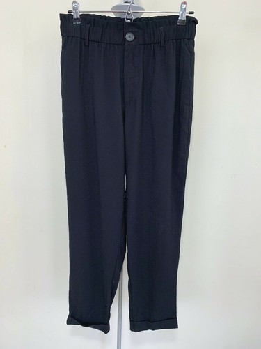 NEW ZARA BLACK FLOWY PANTS Elastic Mid