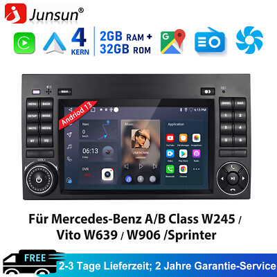 7''Für Mercedes Benz A/B Klasse W169 W245 B200 Android 14 Autoradio Carplay DAB+