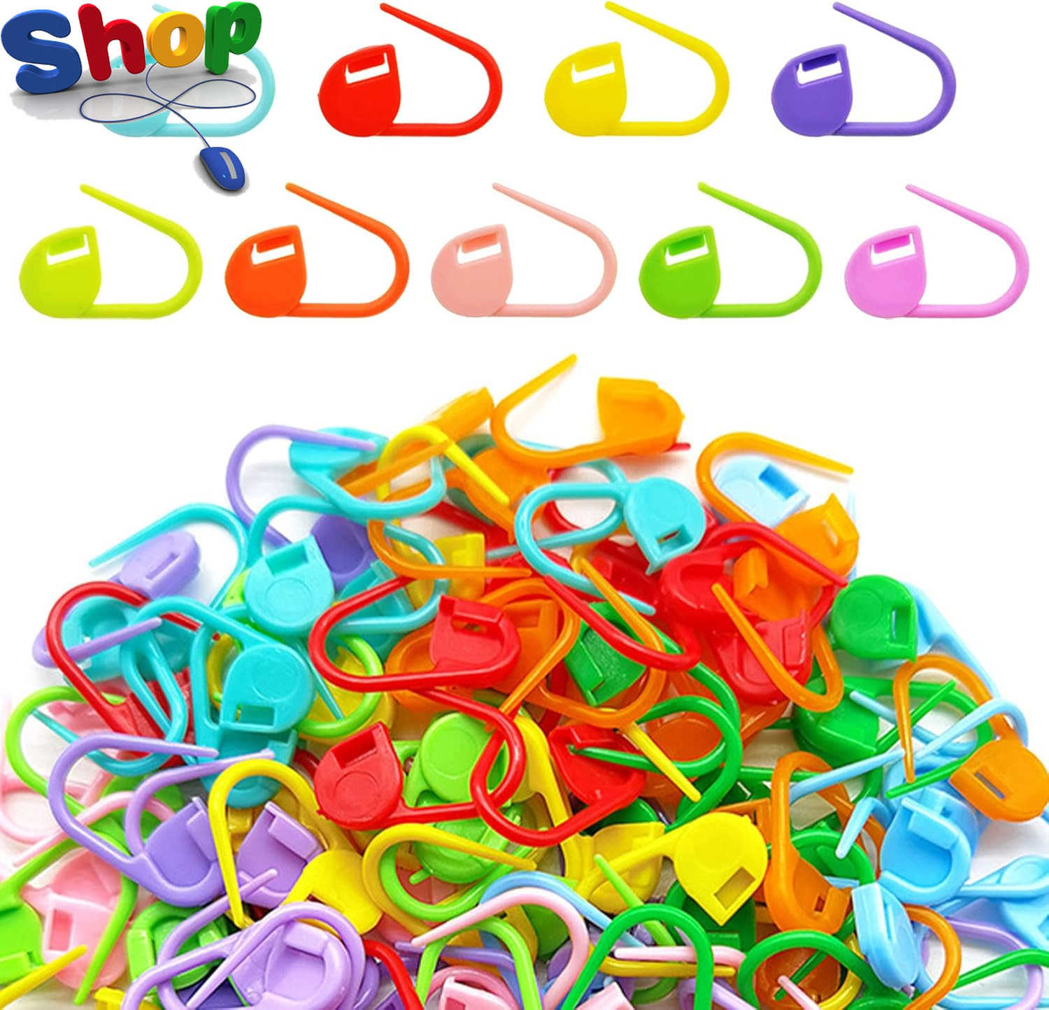 100Pcs Knitting Stitch Markers,Crochet Stitch Marker Knitting Crochet Locking St