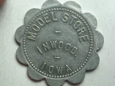 Inwood Iowa Model Store $1 Token