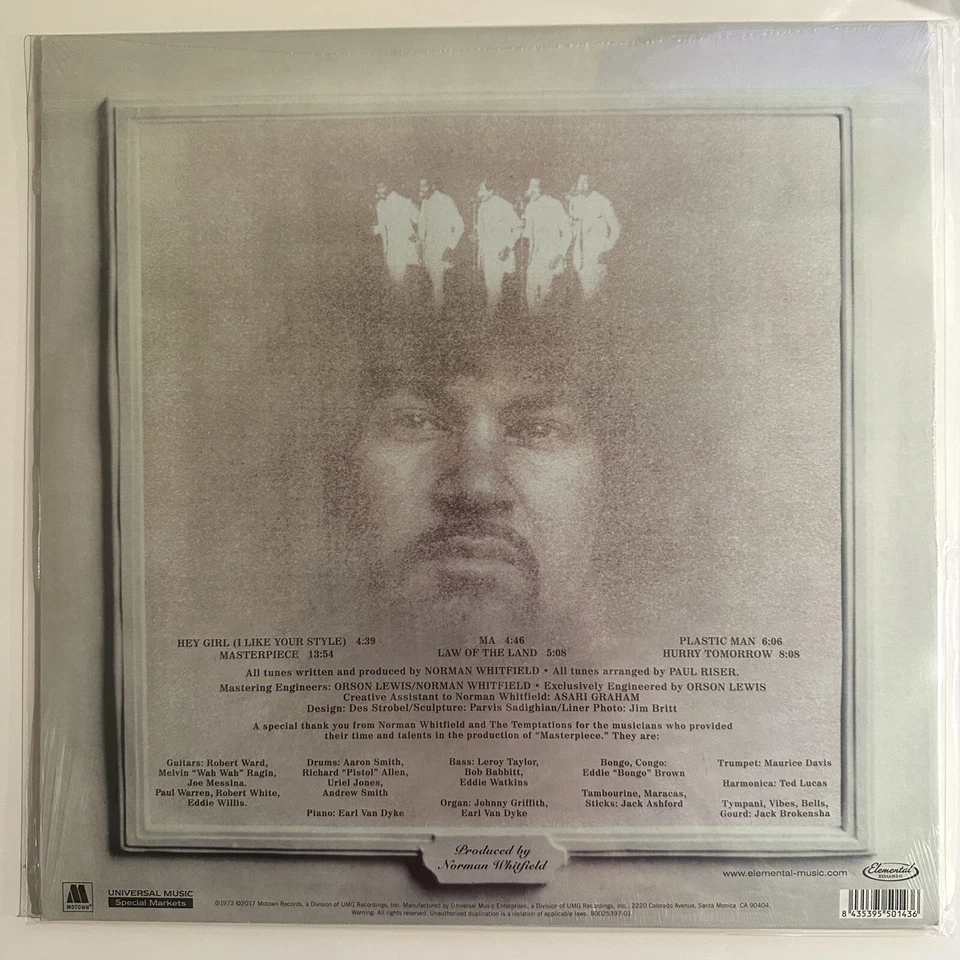 THE TEMPTATIONS MASTERPIECE 180G BERNIE GRUNDMAN MASTERING LP NEW - Image 2 of 2