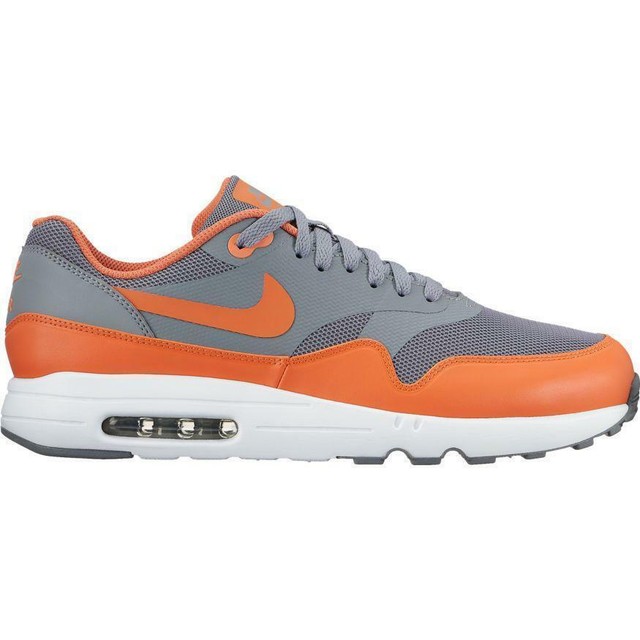 Nike Air Max 1 Ultra 2.0 Essential 875679 005 COOL GREYTERRA ORANGE WHITE sz 9 Nike Air Max 1 Ultra Essential, Moire Flyknit Weiß Schwarz