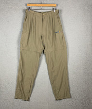 Exofficio Pants Mens Large Convertible Pleated Nylon Khakis Fishing Hiking