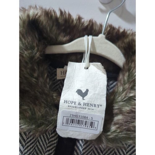 Hope & Henry Girls Faux Fur Organic Cotton Cardigan Sweater NWT - Picture 5 of 6