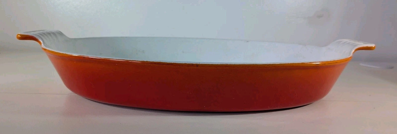 Vintage Casron Japanese Orange Cast Iron Enamel Roasting Pan Large Approx 33x22"
Opens in a new wind