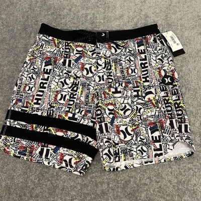 Hurley Phantom Board Shorts Mens 31 All Over Print Drawstring Swim NEW $69.95