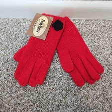 NOS New Vintage Fownes Gloves Red Knit Acrylic NWT