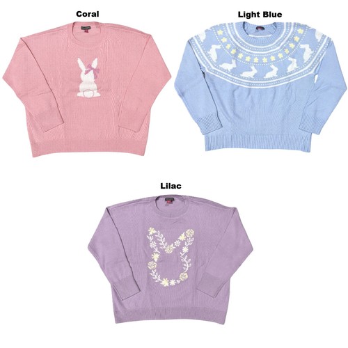 Pull femme Vince Camuto doux et festif léger coupe décontractée Pâques - Photo 1/7