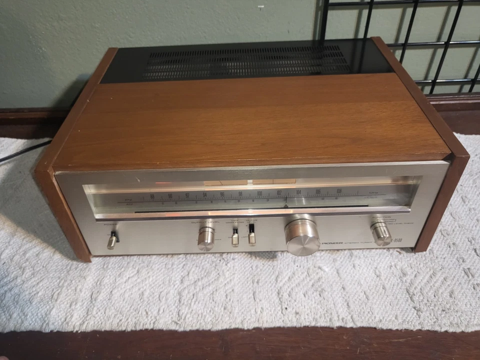 Sintonizador estéreo Pioneer TX-9500 de colección cara plateada probado funcionando Japón Foto 4 de 4