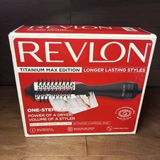 REVLON One-Step Hair Dryer & Volumizer Titanium Max Edition NEW DAMAGE BOX