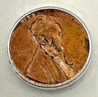 1946-S Lincoln Wheat Cent Major Planchet Lamination AU58 Mint Error