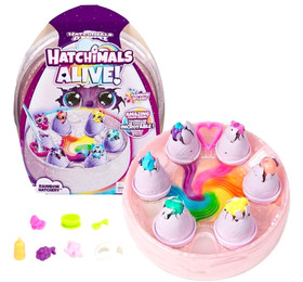 Hatchimals Alive Rainbow Splash Hatchery 6 Color Reveal Eggs Children Toy.  NEW