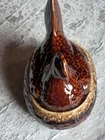 NEW WITHOUT BOX VINTAGE HULL BROWN DRIP GLAZE POTTERY CHICKEN ON NEST