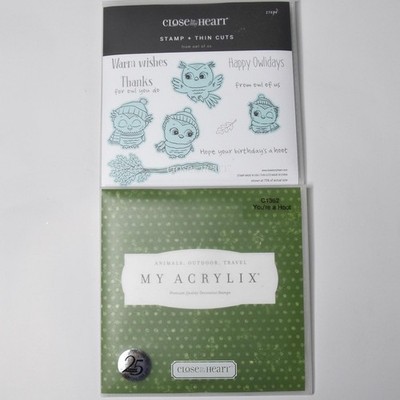 Close To My Heart Stamp Thin Cuts Lot Owls Z7074 C1362 You're A Hoot Sentiments