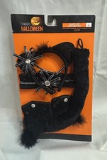 BLACK CAT-Halloween Accessory Cosplay Costume /Dress-Up Set-5pc-NEW