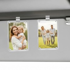 2Pcs Car Picture Holder, Car Visor Photo Clip - Magnetic Nonslip Strong Stickine