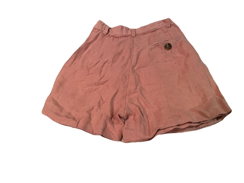 Pantalones cortos para mujer Peach American Apparel XS LINO cierre de botones bolsillos centrales de cabaña Foto 3 de 3