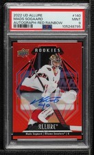 2022 Upper Deck Allure Rookies Red Rainbow Mads Sogaard #140 PSA 9 MINT Auto 8d2