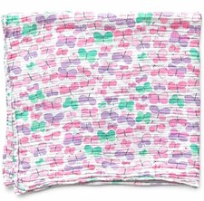 Honest Co Organic Cotton Butterfly Muslin Baby Blanket 42x43