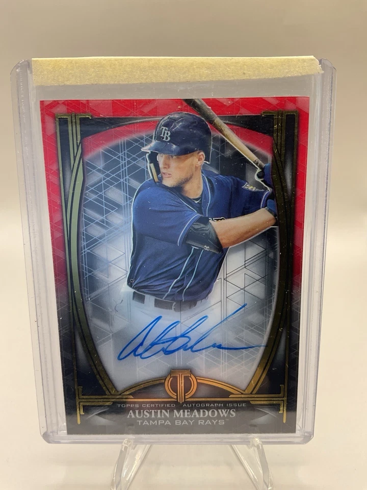 2019 Topps Tribute Auto  /10 Austin Meadows IP-AME - Image 3 of 3