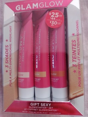 3 Shades Glam Glow  Mega Illuminating Moisturizers.