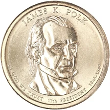 2009 P Presidential Dollar James K Polk Choice BU Clad US Coin See Pics L498