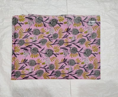 Indian Handmade Multi Floral Print Dressmaking, Sewing Running Fabric 5 Yard US