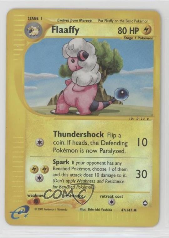 Flaaffy Reverse Foil Pokemon e-Card Series Aquapolis #47 2002 1i1o
