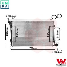 RADIATOR ENGINE COOLING 58002255 FOR SKODA SUPERB/II OCTAVIA/Combi LAURA  VW