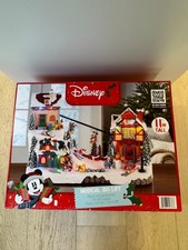 Disney Mickey Mouse & Friends 11&rdquo; Musical Ski Lift Christmas Holiday Village