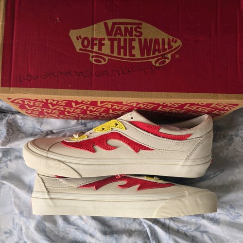 Vans Bold Ni Ft Flamethrower Shoes White Size 8.5 Men Women size 10