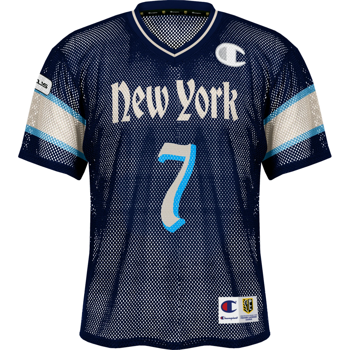 JEFF TEAT #7 NEW YORK ATLAS LACROSSE THROWBACK PORTHOLE MESH