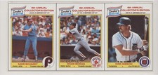 1986 Drake's Big Hitters Food Issue 3 Card Panel Mike Schmidt Wade Boggs 00ab