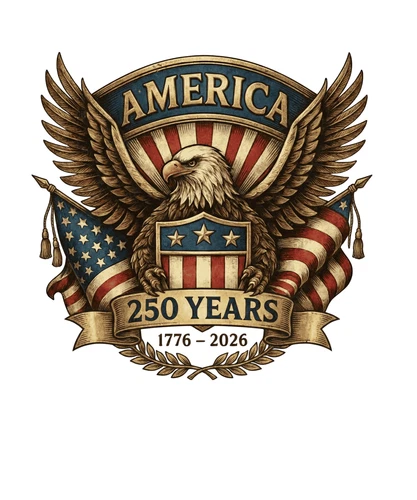 USA America 250 Years of Freedom 1776 - 2026 Strong Self Adhesive Vinyl Sticker